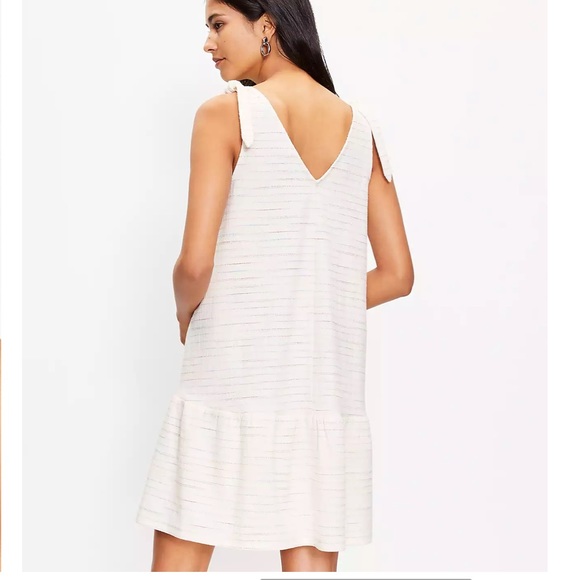 Bow Strap Button Flounce Dress - Picture 4 of 4